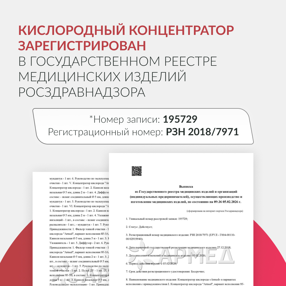 Концентратор кислорода Армед 8F-3A 